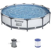 BESTWAY 56416 Frame Pool “Steel Pro™” Set mit Filterpumpe 366 x 76 cm von Bestway