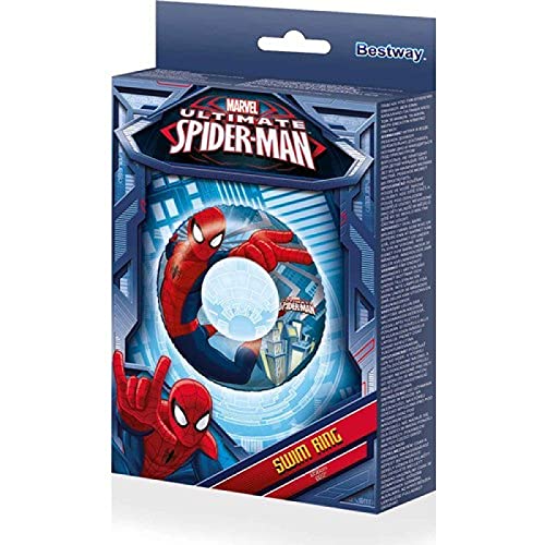 Bestway - A1301026 – Outdoor-Spiel – aufblasbarer Schwimmring Spiderman – 56 cm von Bestway