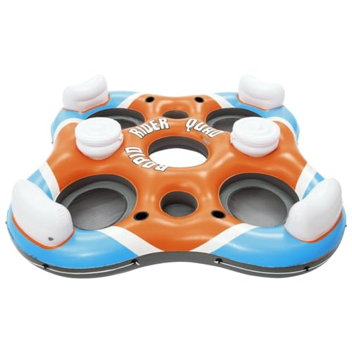 Bestway Hydro-Force™ 4-Personen Schwimmring, X4, 257 x 257 cm, mit Rückenlehne von Bestway