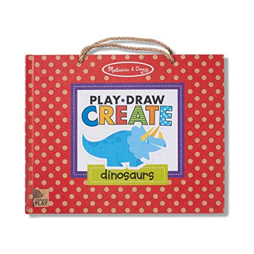 Melissa & Doug | Natural Play: Spielen, Zeichnen, Kreieren, Wiederverwendbares | Mal & Magnet-Set - Dinosaurier (41 Magnete, 5 Whiteboard-Markierstifte) von Melissa & Doug