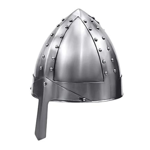 Better Buy Handicraft Mittelalterlicher Wikingerhelm, normannischer Ritter, Ritter, Kampf, Nachstellung, Silber von Better Buy Handicraft