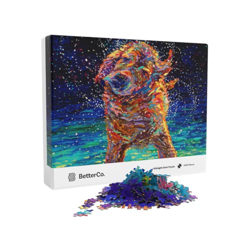 Midnight Swim Puzzle - Hund 1000 Teile - Fordern Sie sich selbst mit 1000 Teilen Puzzles für Erwachsene, Jugendliche und Kinder heraus von BetterCo.