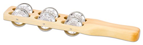 Betzold Musik - Schellenstab, Holz – Musikinstrument mit Tamburin-Schellen, Glockenstab von Betzold