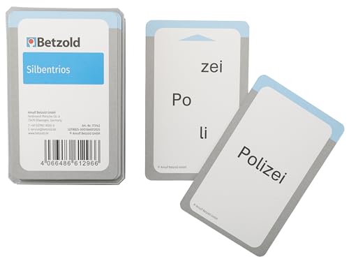 Betzold Silbentrios - Lernspiel für den Magischen Zylinder, 50 Karten, Sprachförderung Betzold Silbentrios - Lernspiel für den Magischen Zylinder, 50 Karten, Sprachförderung von Betzold