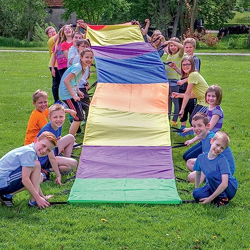 Betzold Sport - Schwungtuch, lang, 8 x 1 m, 17 Halteschlaufen für Guten Halt - Spielzeug Kindergarten Kinder für draussen von Betzold