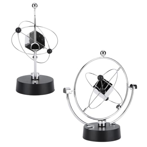 2PCS Gyroskop, Newtons Wiege Magnetische Schaukel Kinetische Orbital Handwerk Newtons Wiege Pendel Schreibtisch Dekoration Spielzeug für Büro Zuhause Ornamente von Beufee