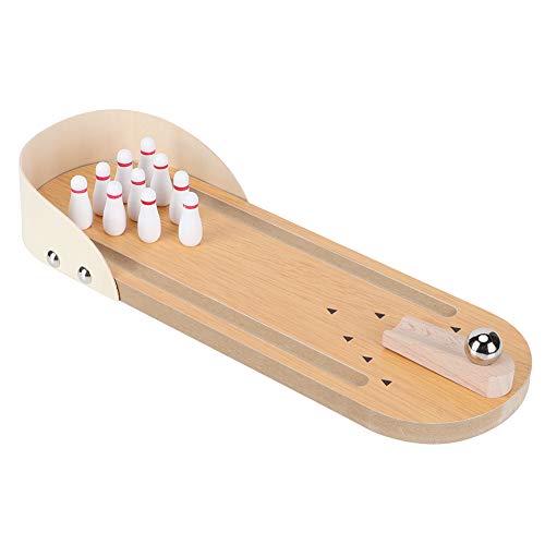 Beufee Mini-Bowling-Spielset, Mini-Desktop-Tisch-Bowling-Spiele, Unterhaltungsspiele, Bowling-Spielzeug, kleines Heim-Bowling-Home-Office-Schreibtischspielzeug für Kinder und Erwachsene von Beufee