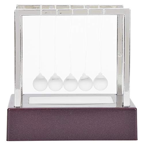 Newtons Cradle Balance Bälle, farbenfrohe LED -Glas -Pendel -Bälle Wissenschaft Physik Gadget Desktop Dekoration Kinetische Bewegung Spielzeug für Zuhause von Beufee