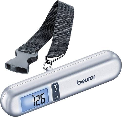 Beurer 732.12 Kofferwaage Wägebereich (max.) 40kg Ablesbarkeit 10g batteriebetrieben Silber von Beurer