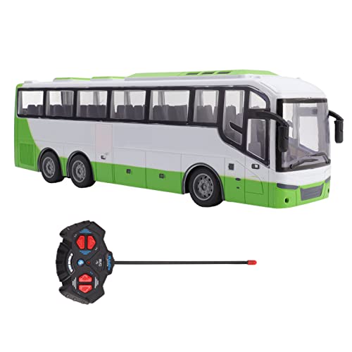 1/30 Ferngesteuerter Bus, öffnende Türen, Stadtbus, Spielzeug, RC-Schulbus, Ferngesteuertes Auto, Elektronische Fahrzeuge mit Lichtern (Weiß Grün) von Bewinner