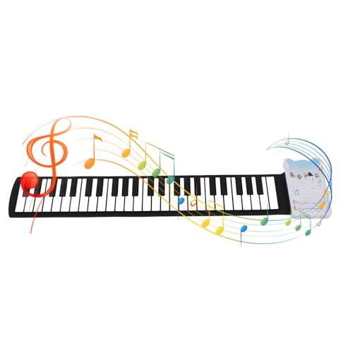 49-Tasten-Roll-Up-Keyboard-Klavier, Roll-Up-pädagogische Elektronische Digitale Musik-Klaviertastatur, Tragbare Digitale Elektrische Faltbare Klaviertastatur mit 8 Verschiedenen von Bewinner