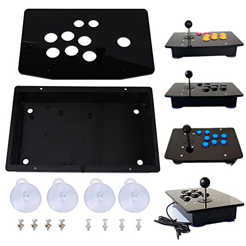 Bewinner Arcade Set, DIY Arcade Acryl Panel, Schwarzes Acryl Panel und Case DIY Set Kits Ersatz für Arcade-Spiele, für PC-Desktop/Laptops/Set-Top-Boxen/TV/PS3 von Bewinner