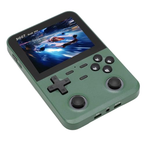 Bewinner D007 Handheld-Spielekonsole, Taschenvideospiel-Player mit 3,5-Zoll-IPS-Bildschirm, Retro-Konsole Unterstützt 9 Gängige Emulatoren, 2500-mAh-Akku, Integrierte 64-GB-TF-Karte (Green) von Bewinner