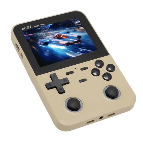 Bewinner D007 Handheld-Spielekonsole, Taschenvideospiel-Player mit 3,5-Zoll-IPS-Bildschirm, Retro-Konsole Unterstützt 9 Gängige Emulatoren, 2500-mAh-Akku, Integrierte 64-GB-TF-Karte (Sekt) von Bewinner