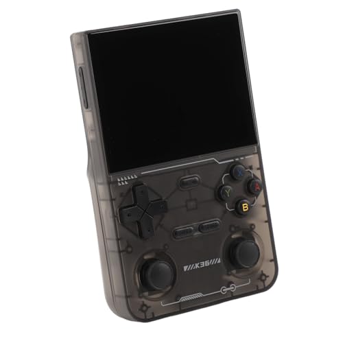 Bewinner K36 Handheld-Spielekonsole, Retro-Handheld-Videospielkonsolen Open Source, Unterstützt Zwei Spieler, 3,5-Zoll-IPS-HD-Bildschirm, 3500 MAh (Black) von Bewinner