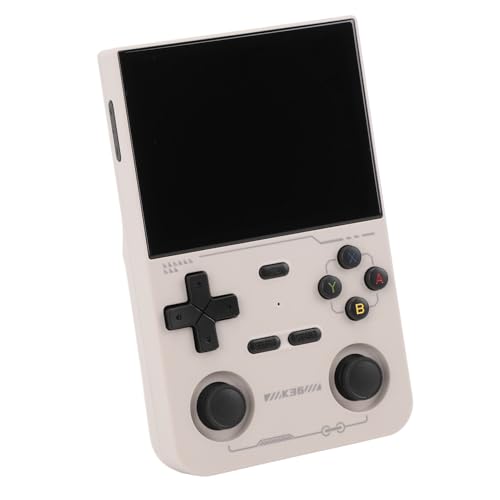 Bewinner K36 Handheld-Spielekonsole, Retro-Handheld-Videospielkonsolen Open Source, Unterstützt Zwei Spieler, 3,5-Zoll-IPS-HD-Bildschirm, 3500 MAh (White) von Bewinner