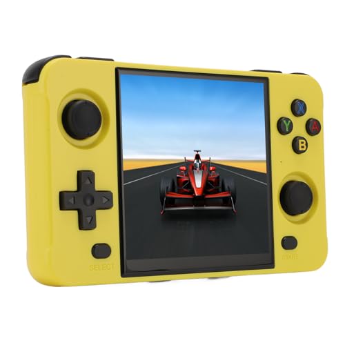 Bewinner R40S Handheld-Spielekonsole, Taschenvideospiel-Player mit 4-Zoll-IPS-Bildschirm, Open-Source-Retro-Konsole mit über 10.000 Spielen, 4.000-mAh-Akku, 16 GB + 64 GB (Yellow) von Bewinner