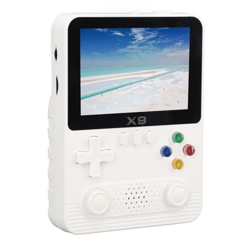 Bewinner Retro-Handspielkonsole, 3,5 Zoll IPS 640 X 480 HD-Bildschirm, 11 Retro-Emulatorsysteme, Taschenspielkonsole mit 32 GB, 6000 MAh, Unterstützt 2 Spieler (White) von Bewinner