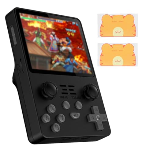 Bewinner Retro Handspielkonsole RGB20S – 3,5-Zoll-Bildschirm, HD-WLAN, Retro-Spielekonsole mit 2500 Klassischen Spielen und 3500 MAh Akku für Linux-System, Schwarz (16 GB + 128 GB) von Bewinner