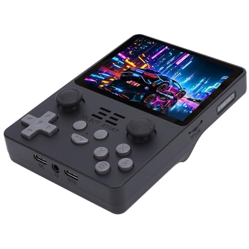 Bewinner Retro Handspielkonsole RGB20S – 3,5-Zoll-Bildschirm, HD-WLAN, Retro-Spielekonsole mit 2500 Klassischen Spielen und 3500 MAh Akku für Linux-System (16 GB + 128 GB) (Black) von Bewinner