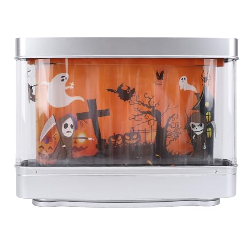 Halloween-LED-Lichter, Gruseliges Aquarium-förmiges Nachtlicht, Hexengeist-Fledermaus-Kürbis-Lampenlicht, Halloween-Tischdekoration, LED-Lampe für Schlafzimmer, Wohnzimmer von Bewinner