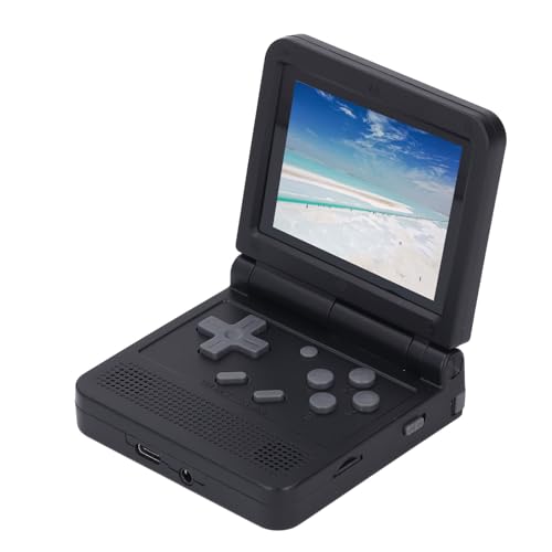 V90 Handheld-Spielekonsole – 3-Zoll-Retro-Flip-Spielekonsole, Unterstützt 15 Emulatoren, Unterstützt Bis zu 512 GB, Tragbare Handheld-Retro-Gaming-Konsole (64G) von Bewinner