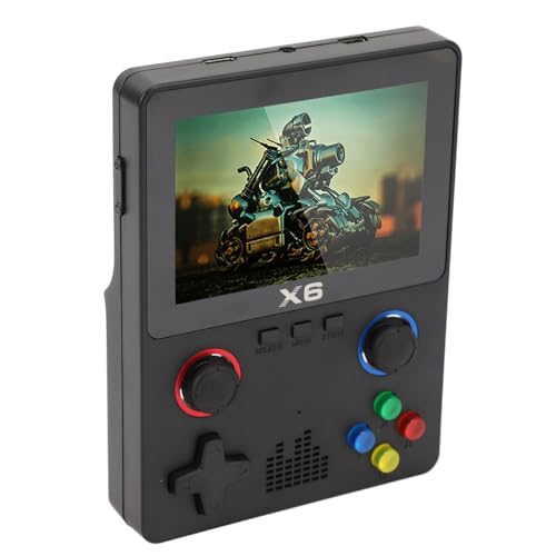 X6-Spielekonsole, X6-Handspielkonsole, Minis-Retro-Spielekonsole mit 3,5-Zoll-Bildschirm, Dual-3D-Joystick, Tragbare Handheld-Videospielkonsole mit HD-Bildschirm, Wiederaufladbar von Bewinner