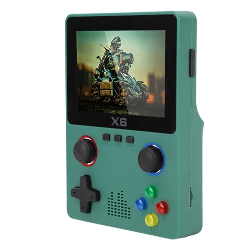 X6-Spielekonsole, X6-Handspielkonsole, Minis-Retro-Spielekonsole mit 3,5-Zoll-Bildschirm, Dual-3D-Joystick, Tragbare Handheld-Videospielkonsole mit HD-Bildschirm, Wiederaufladbar von Bewinner