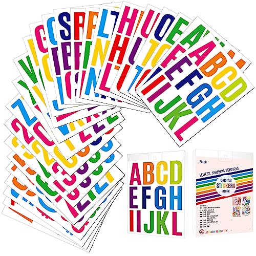 Bewudy 24 Blätter Selbstklebende Buchstaben, 318pcs 2 Zoll Groß Buchstaben Aufkleber Buchstaben zum Aufkleben Scrapbook Buchstaben Wasserfeste Vinyl Alphabet Aufkleber für Kunsthandwerk (Style C) von Bewudy