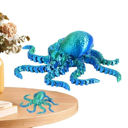 Bexdug 3D-Gedruckter Oktopus Fidget,3D-Gedruckter Oktopus - Tierfigur zum Stressabbau - Stressabbau-Figur, kreatives -Ornament, Bunte Actionfigur für Heimdekoration, Weihnachten von Bexdug