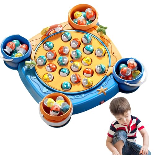 Bexdug Angel-Lernspiele, Angelspiel-Spielzeug für Kinder,Magnetisches Angelspielzeug für Kinder mit Musik - Motorik-Partyspiel, rotierendes Brett, interaktive Angelspiele für Kinder von Bexdug