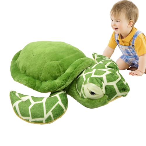 Bexdug Ausgestopfte Schildkrötenplüsch,Plüschschildkröte, Komfort-Plüschtier, Plüsch-Stofftier, weiches Kuscheltier für und Mädchen, realistisches Spielzeug von Bexdug