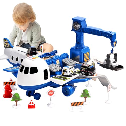 Bexdug Auto-Rennstrecke für Kinder, Kinder-Flugzeug-Spielzeug für - Trägheitsrennstreckenflugzeug für Kinder,Exquisites Transportflugzeug-Autospielzeug im Schienendesign für Zuhause, Park, von Bexdug