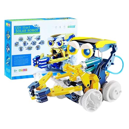 Bexdug Bildung Solarroboter Spielzeug,Kinderroboter - 11-in-1 pädagogische solarbetriebene Lernkits,Engineering-Kit für Bauexperimente, Robotik-Bausteine für Kinder im von 8–13 Jahren von Bexdug