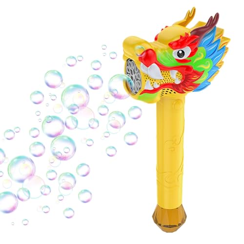 Bexdug Bubble Wands Partygeschenke,Drachen-Blasenstab - Blasengebläse aufrüsten,Automatischer Seifenblasenhersteller mit 10 Löchern, Sommerspielzeug für den Hinterhof im Freien, auslaufsichere von Bexdug