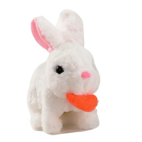 Bexdug Bunny My Realistic Rabbit, Interactive Rabbit Toy, 2025 Bouncing Rabbit, Easter Plush Stuffed Rabbit Toy Can Walk and Talk, Easter Children, Bouncing Rabbit, Rabbit Cuddly Toy von Bexdug