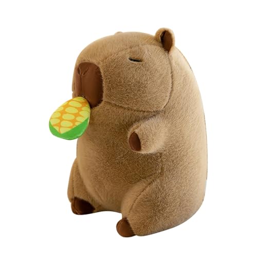 Bexdug Capybara Stofftier, süßes Capybara Plüschtier - Capybara Plüschpuppe | Bequemes, weiches Kinder-Nickerchenkissen mit Obst-Design für - und Mädchenschlafzimmer von Bexdug