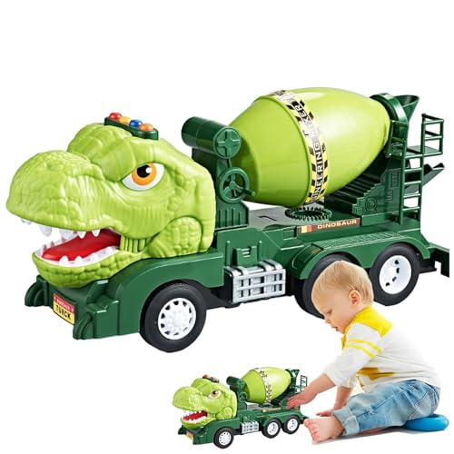 Bexdug Dinosaurier-Auto-Spielzeug | LKW-Spielzeug, Dinosaurier-Auto – Rückzieh-Auto, Jungen-Spielzeug, Lernspiele, Dino-Spielzeug, Dinosaurier-Transportwagen für Kinder ab 3 Jahren von Bexdug