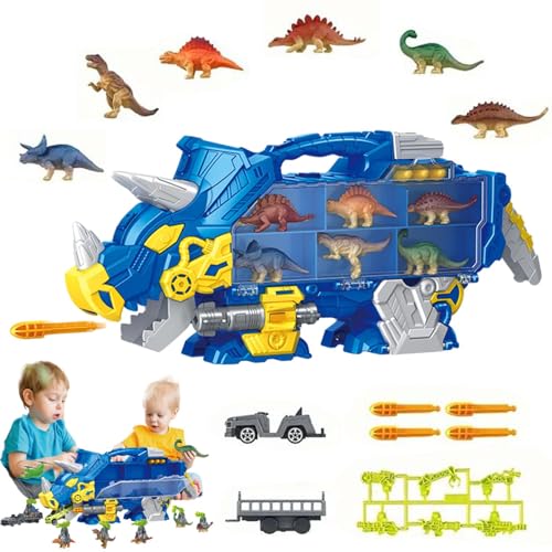 Bexdug Dinosaurier-LKW-Spielzeug, Dinosaurier-Spielzeug für Kinder - Kinder-Dinosaurier-LKW-Cartoon-großes LKW-Spielzeug | Buntes LKW-Set mit Dinosaurierspielzeug, tragbares Fahrzeugspielzeug, - und von Bexdug