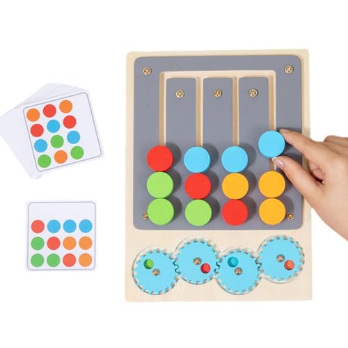 Bexdug Farbanpassungs -Puzzlespielzeug, Farbe und Formpassungsspiel - Tragbare hölzerne Rätsel für Kinder,Lustige Feinmotorik -Lernspielzeug, passende Spiele für, Mädchen von Bexdug