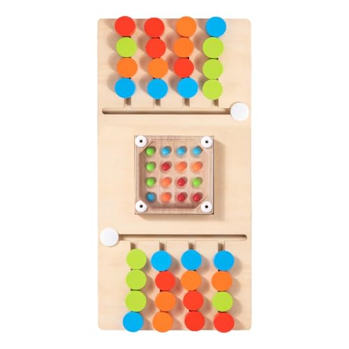 Bexdug Farblich passendes Holzpuzzle, Schiebepuzzlespielzeug,Handheld-Puzzlebrett mit Farbsortierung | Handheld-Wettbewerb, bewegliches Puzzle, Schüttelperlen, pädagogisches, beschäftigtes Spielzeug von Bexdug