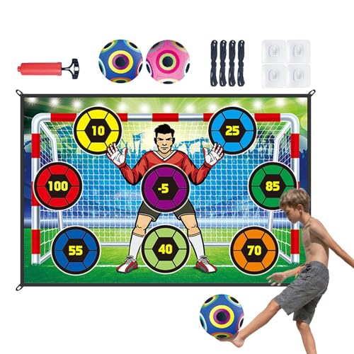 Bexdug Fußball-Spielset für Kinder, Fußball-Spielmatten-Set | Zielwurf-Fußballspiel - Indoor-Outdoor-Fußballspiele für Kinder im Alter von 3–8 Jahren, Fußball-Spielgeräte, Indoor-Fußball-Set von Bexdug