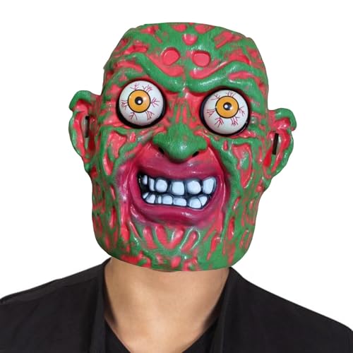 Bexdug Halloween-Kopfbedeckung, Halloween-Gesichtsbedeckung - Gruseliger, explosiver Augen-Zombie-Skelett-Grusel-Gesichtsschutz,Augapfel-Maskerade-Verkleidung, Halloween-Performance-Requisiten für von Bexdug