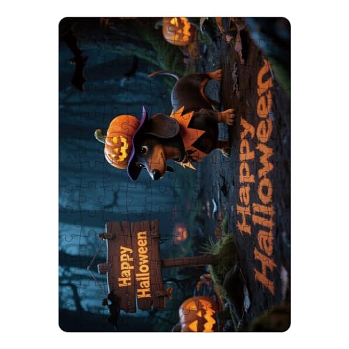 Bexdug Halloween Puzzles | 130 Teile Puzzlespiel Für Kinder Mit Kürbis Und Tiermotiven - Lernspiel Für Kinder Erwachsene Spiel Familienabend Bexdug Halloween Puzzles | 130 Teile Puzzlespiel Für Kinder Mit Kürbis Und Tiermotiven - Lernspiel Für Kinder Erwachsene Spiel Familienabend von Bexdug