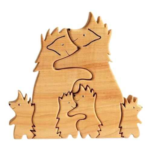 Bexdug Igel-Puzzle aus Holz,Puzzles in Tierform | Puzzle Lernspielzeug | 6X verbessert die Feinmotorik als Spielzeug für Weihnachten und Thanksgiving von Bexdug