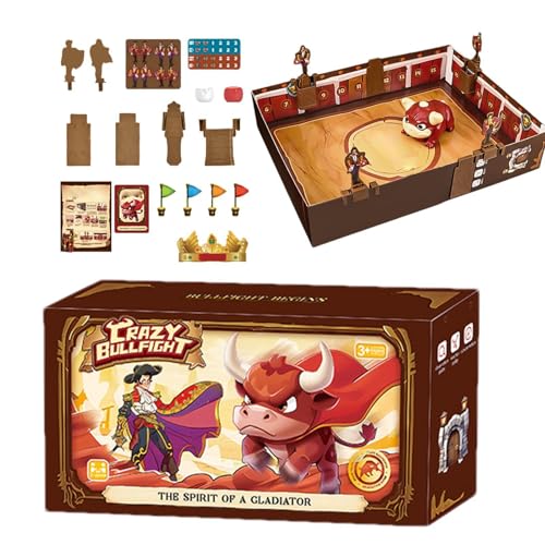 Bexdug Lustige Brettspiele, lustige Spiele für Kinder - Bull Fighter Family Kartenspiel | Lustige Würfelspiele, Lernspielzeug, Denkspielzeug für Kinder für Geburtstage, Weihnachtsfeiern von Bexdug