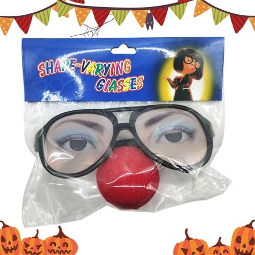 Bexdug Lustige Brillen für Männer und Frauen,Funny Eyes Brillen - Lustiges Verkleidungs-Brillenspielzeug - Einzigartiges Partyzubehör für Familientreffen, Halloween, Cosplay-Partys, Aprilscherz von Bexdug