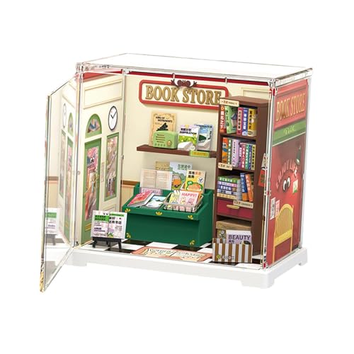 Bexdug Mini-Haus-Set, Miniatur-Haus-Set | Kleines Kinderhaus - Miniatur-Raum-Set, Mini-Haus mit Möbeln und Zubehör, Mini-Haus-Spielzeug für Erwachsene und Kinder von Bexdug