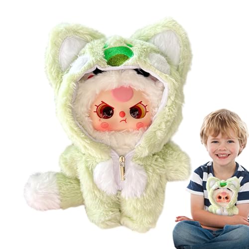 Bexdug Plüsch-Anziehpuppe, Puppenkleidung,Katze 1-teiliges Kleidungsstück, Strampler, Puppenkleidung für 7-Zoll-Puppen-Outfits - Puppenzubehör-Outfits, Rollenspielset, weiches, gefülltes Dress Up von Bexdug