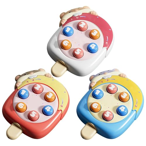 Bexdug Push-Fidget-Spiel, schnelles Push-Bubble-Spiel - Interaktive Push-Spielmaschine - Elektronisches Handheld-Quick-Push-Spiel, interaktives Stressabbau-Spielzeug für Kinder von Bexdug